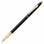 CrossClassic Black Century Fountain Pen w/ Medium 23k gold plate